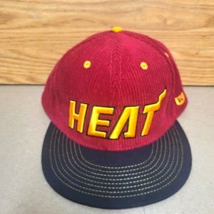 Miami Heat Corduroy Snapback Hat NEW